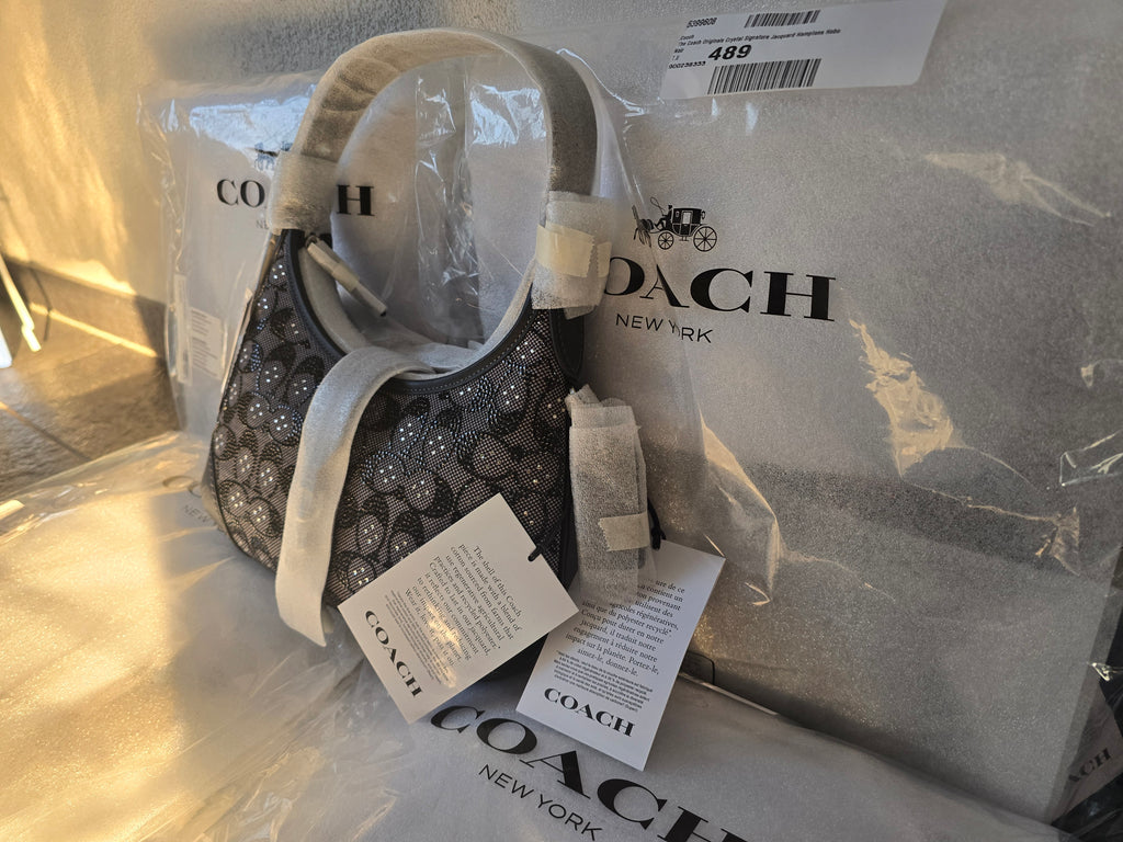 Coach Hamptons Hobo Bag Crystal Black